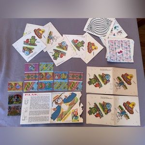 Lot of Vintage PAAS Easter Egg Decorations/Shrinkable Wrappers/Holders 80s-90s